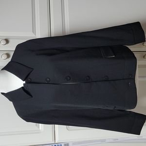 AUSTIN REED BLACK WOOL BLAZER, SIZE 12P